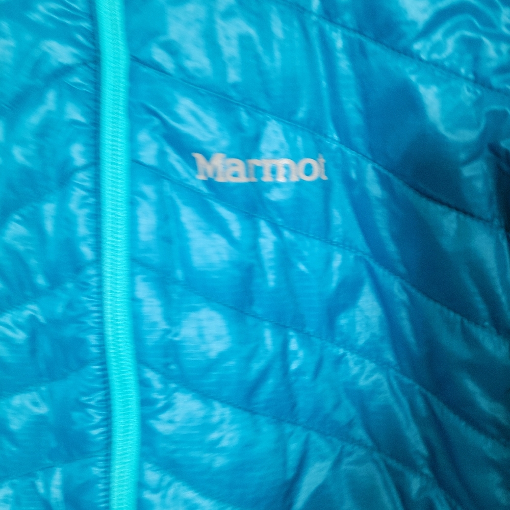 Marmot Teal Blue and Black Quilted Insulated Vest - Picture 2 of 10